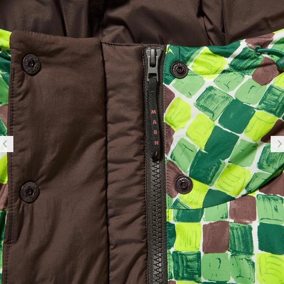 Uniqlo MARNI Down Oversized Hooded Coat Puffer Jacket size XL NEW - Picture 3 of 5